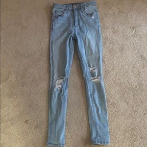 Light wash jeans